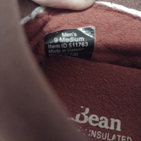 LL Bean Mens Shoes PrimaLoft Ultralight Waterproof Slip On Red Size 9 M - Picture 7 of 8